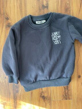 Kids Dark Navy Pullover Sweatshirt with Surf Graphic